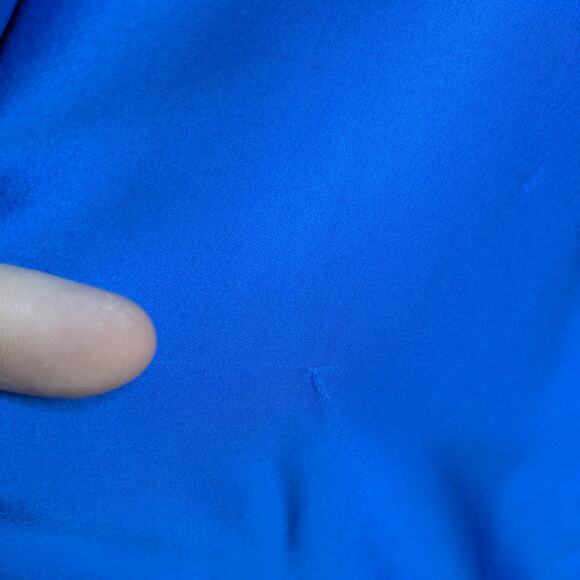 Vintage Cache Prom Dress Maxi Gown 4 Blue Y2K Silk Satin Movie Star Slip Glam - Picture 13 of 16